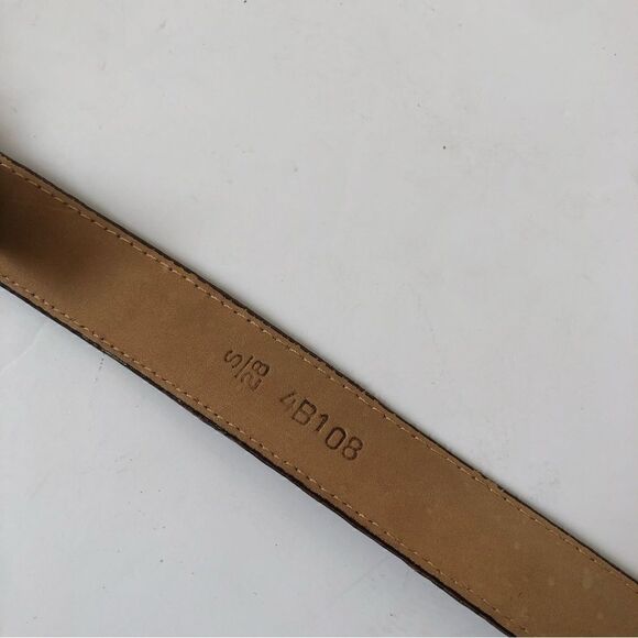 Brighton reptile print leather belt with silver finished buckle - Picture 5 of 8